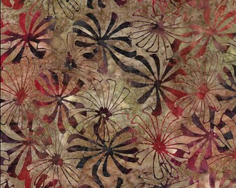Murano Batiks, Pinwheel Floral - Lt. Brown