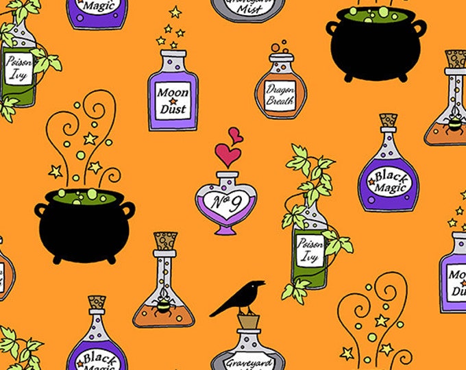 Hocus Pocus - Andover Fabrics - Kim Schaeffer - Orange - Potions