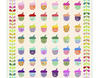 Tiny Beasts - Tula Pink - Nutty Quilt Kit - 75" x 87" - Free Spirit Fabrics - FACTORY CUT