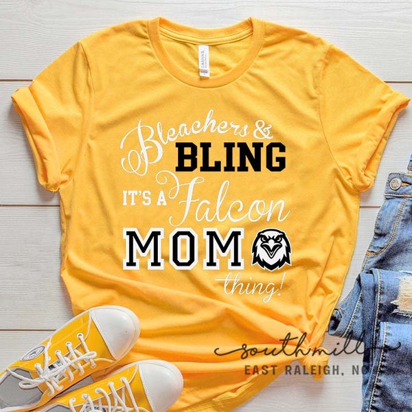 Bleachers and Bling it's a Falcon Mom thing Svg, mascot SVG Also available bears, tigers vector file Baseball DXF Panthers SVG pirates svg