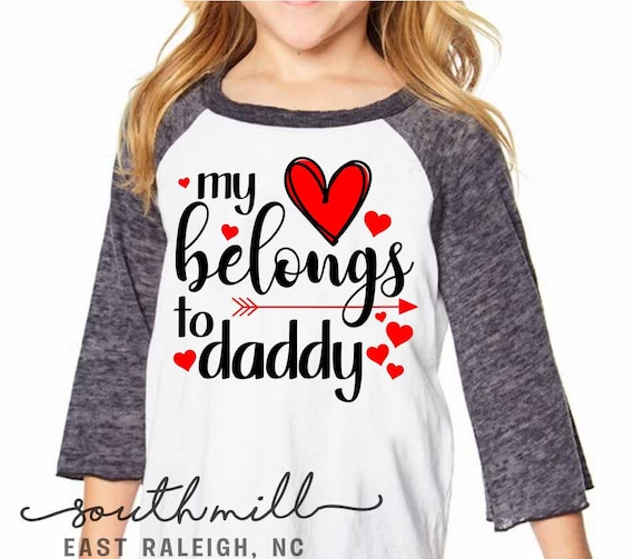My Heart Belongs to Daddy Valentine SVG, Daddy Daughter Valentine