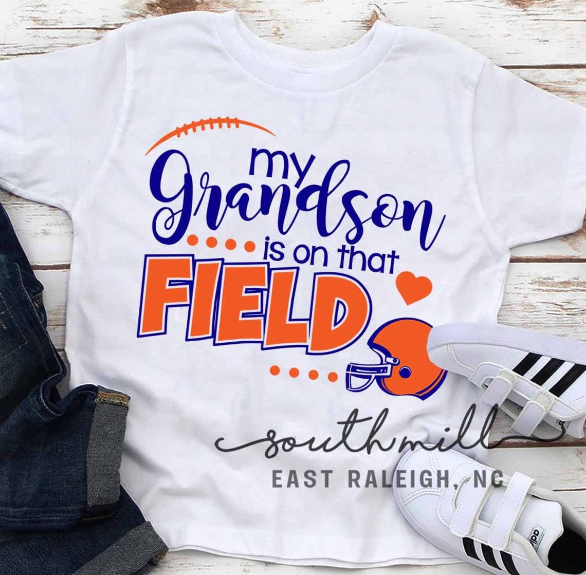 My Grandson is on the Field SVG Football Svg Football Cut | Etsy