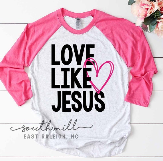 Download Love Like Jesus Svg Christian Valentine Shirt Design Etsy