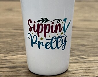 Sippin' Pretty Shot Glass | Bachelorette Gift | Party Glass