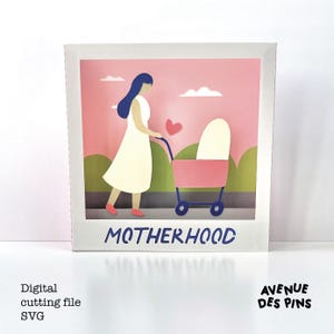 Tarjeta emergente de maternidad SVG para Cricut | Felicitaciones por el bebé, saludos para la nueva mamá