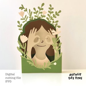 Spring Pop Up Card |  Pop Up Card SVG | 3D Papercut SVG Card Cut File | Cricut Card DIY | Custom Greeting Cards | Box Card Template
