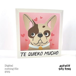 Tarjeta emergente Dog Love SVG para Cricut | Saludos de San Valentín, cumpleaños y aniversario.