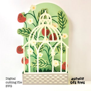 Greenhouse Pop Up Card | Pop Up Card SVG | 3D Papercut SVG Card Cut File | Cricut Card DIY | Custom Greeting Cards | Box Card Template