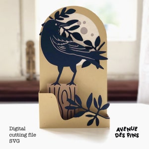 Halloween Raven Pop-Up Card SVG | Halloween Pop Up Card | Pop Up Card SVG | 3D Papercut SVG Card Cut File | DIY Cricut Card | Custom Cards