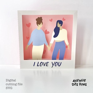 Love Pop-Up Card SVG for Cricut | Valentine's, Wedding, Anniversary Greeting