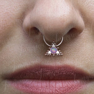 Tribal Septum Ring. Septum Clicker. Septum Ring. Daith Earring 16g. Surgical Steel Cartilage Hoop. Daith Piercing. Septum Jewelry. Nose Ring