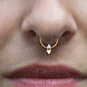 Septum Jewelry. Septum Ring 16g. Surgical Steel Tribal Septum Clicker. Nose Ring. Daith Earring. Daith Piercing Jewelry. Septum Hoop.