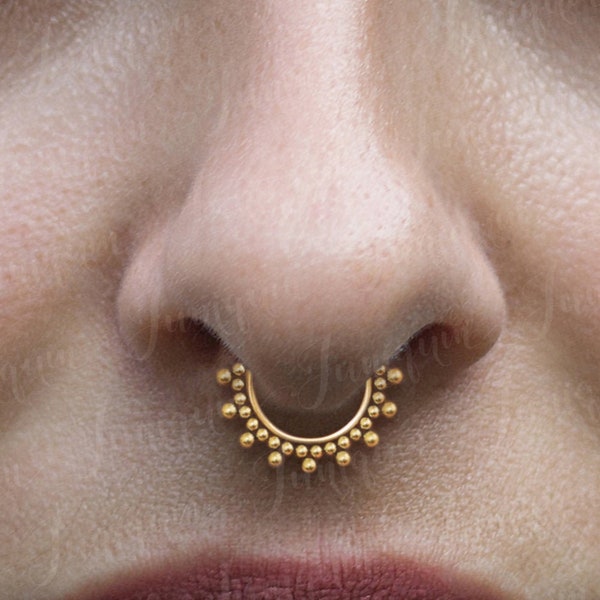 Septum Jewelry 16g. Tribal Septum Clicker Surgical Steel. Nose Ring. Septum Ring. Daith Earring. Daith Jewelry. Septum Hoop. Clicker Earring