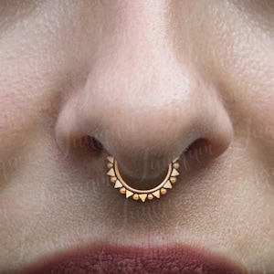Septumring aus Chirurgenstahl. Septum-Clicker. Nasenring. Stammes-Septum-Schmuck. Daith-Ohrring. Septum-Schmuck. Daith-Ring. Knorpel-Ohrring.