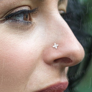 Nose Stud. Nose Ring. Nose Bone Stud. Nose Piercing. Nose Screw 22g 20g 18g 16g. Nose Earring. Nose Jewelry Surgical Steel. Opal Nose Ring.