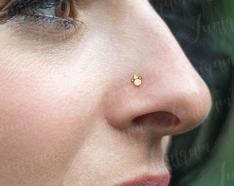 Nose Stud. Surgical Steel Nose Stud. Nose Ring Stud. Nose Jewelry. Nose Piercing Stud. Nose Bone Stud 18g. Nose Screw Gold. Nose Pin.