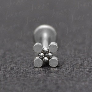 Lip piercing stud. Philtrum jewelry. Surgical steel labret stud. Medusa piercing jewelry. Monroe lip ring. Flat back earring gold.