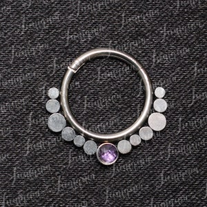 Septum piercing 16g. Daith jewelry. Surgical steel septum ring. Daith earring. Nose ring. Clicker septum. Septum jewelry. Septum ring tribal