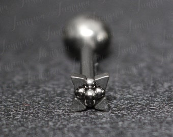 Tongue piercing. Barbell piercing. Surgical steel body piercing. Tongue jewelry 14g. Tongue barbell.