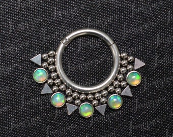 Anneau de septum tribal. Sélecteur de septum. Anneau de septum. Boucle d&#39;oreille Daith 16 g. Anneau de cartilage en acier chirurgical. Piercing Daith. Bijoux septum. Anneau de nez