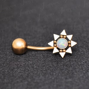 Anneaux de nombril opale. Bijoux de piercing pour le ventre. Bijoux de nombril. Piercing nombril. Bijoux de ventre. Piercing nombril. Ventre d&#39;haltères.