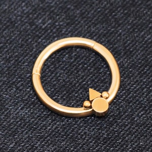 Anneau de septum 16 g. Clicker de septum en acier chirurgical. Cerceau à septum. Bijoux Daith. Boucle d'oreille clicker. Anneau de nez. Boucle d'oreille Daith. Boucle d'oreille cartilage.