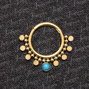 Septum ring 16g. Surgical steel septum clicker. Septum hoop. Daith jewelry. Clicker earring. Nose ring. Daith earring. Cartilage earring.