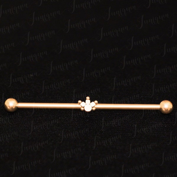 Industrial barbell 14g. Industrial piercing jewelry. Scaffold earring. Barbell piercing. Surgical steel industrial bar earring.