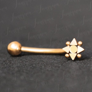 Rook earring. Eyebrow ring. Rook piercing jewelry. Barbell piercing. Curved barbell earring. Surgical steel rook earring. Eyebrow jewelry.