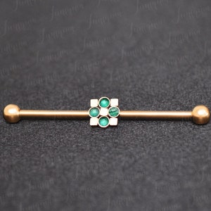 Industrial Barbell Earring. Industrial Piercing Bar 14g. Scaffold Earring. Surgical Steel Industrial Jewelry Piercing. Barbell Ring.