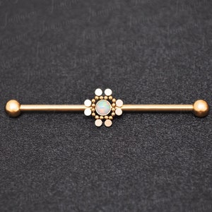 Industrial barbell 14g. Industrial piercing jewelry. Scaffold earring. Barbell piercing. Surgical steel industrial bar earring.