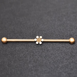 Industrial piercing earring. Surgical steel barbell piercing 14g. Industrial barbell 32mm 35mm 38mm 50mm. Industrial jewelry piercing.