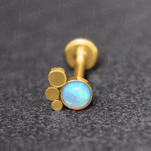 Tragus stud flat back. Conch earring. Labret jewelry. Forward helix earring. Cartilage earring stud. Internally threaded helix. Conch stud.
