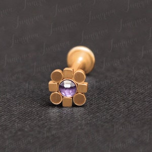 Anneau de piercing pour les lèvres. Clous d&#39;oreille en labret. Anneaux à lèvres Monroe. Bijoux piercing Medusa. Piercing pour les lèvres. Bijoux Philtrum en or. Bague labret.