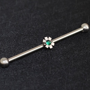 Industrial Barbell Surgical Steel. Industrial Piercing Jewelry. Scaffold Barbell 14g. Straight Barbell Piercing. Industrial Bar Earring.