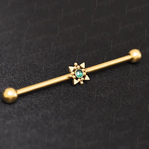 Industrial barbell surgical steel. Industrial piercing jewelry. Scaffold barbell 14g. Straight barbell piercing. Industrial bar earring.