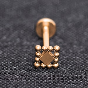 Lip Jewelry. Medusa Lip Piercing. Monroe Gold Piercing. Labret Earring. Flat Back Earring Surgical Steel. Philtrum Piercing Jewelry.