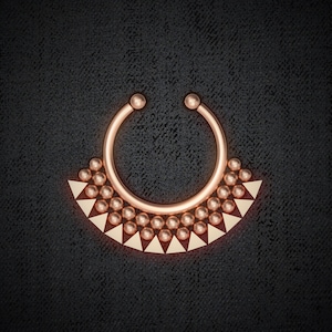 Fake nose ring. Septum cuff. Fake septum piercing. Surgical steel septum ring faux. Nose cuff. Fake nose piercing
