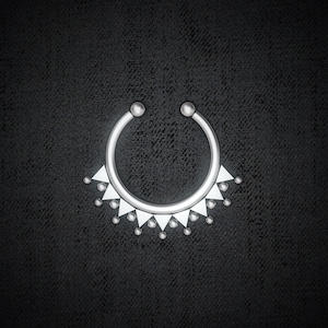Surgical steel Fake septum piercing. Fake septum ring. Septum cuff. Faux nose ring hoop. Fake piercing. Nose cuff