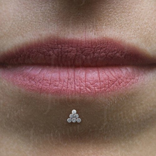 Lip Jewelry. Medusa Lip Piercing. Monroe Gold Piercing. Labret Etsy