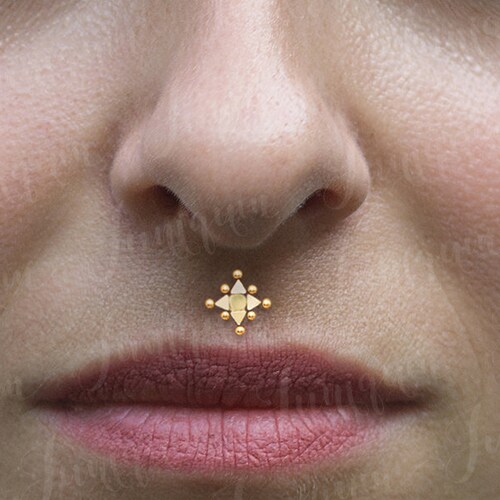 Medusa Lip Ring. Monroe Piercing Jewelry. Labret Jewelry. Lip Etsy