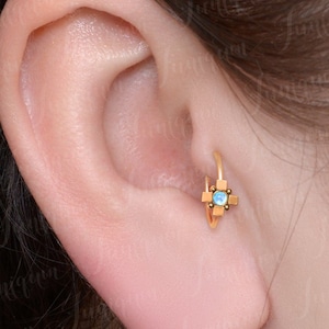 Tragus earring hoop. Rook earring. Conch earring. Forward helix hoop. Cartilage hoop. Rook piercing jewelry. Surgical steel tragus hoop.
