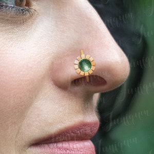 Surgical steel nose ring. Nose hoop 18g. Cartilage hoop earring. Nose jewelry gold. Nose hoop ring. Nose piercing jewelry. Tragus earring.