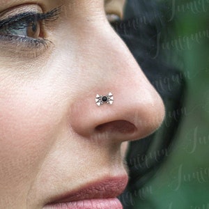 Nose stud. Nose ring. Nose bone stud. Nose piercing. Nose screw 22g 20g 18g 16g. Nose earring. Nose jewelry surgical steel. Opal nose ring.