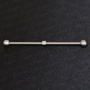 Surgical Steel Industrial Barbell 14g. Scaffold Earring. Straight Barbell Piercing. Industrial Piercing Jewelry. Industrial Bar Earring.