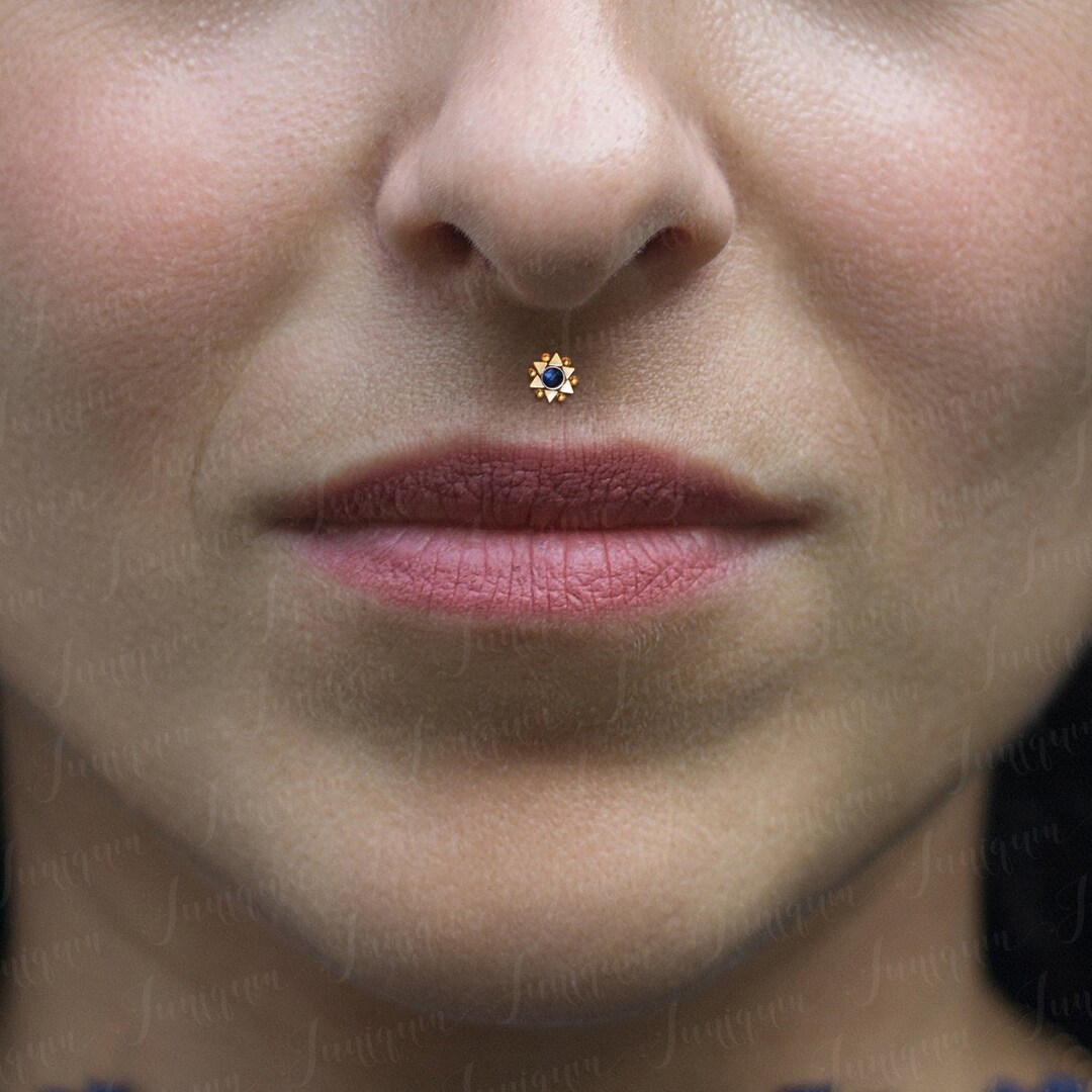 Surgical Steel Labret Stud. Lip Labret Jewelry. Lip Ring 16 Gauge. Philtrum Jewelry. Medusa Lip Stud. Monroe Piercing. Flat Back Earring. Etsy