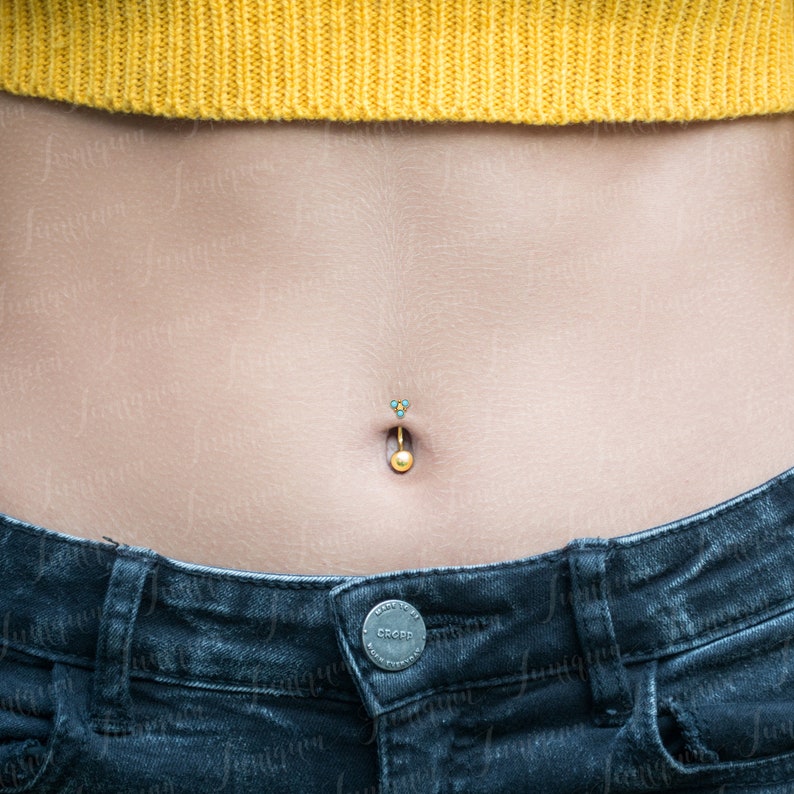 Belly barbell Belly button piercing Belly button rings surgical steel Belly ring Belly piercing 8mm Navel ring Belly button ring short