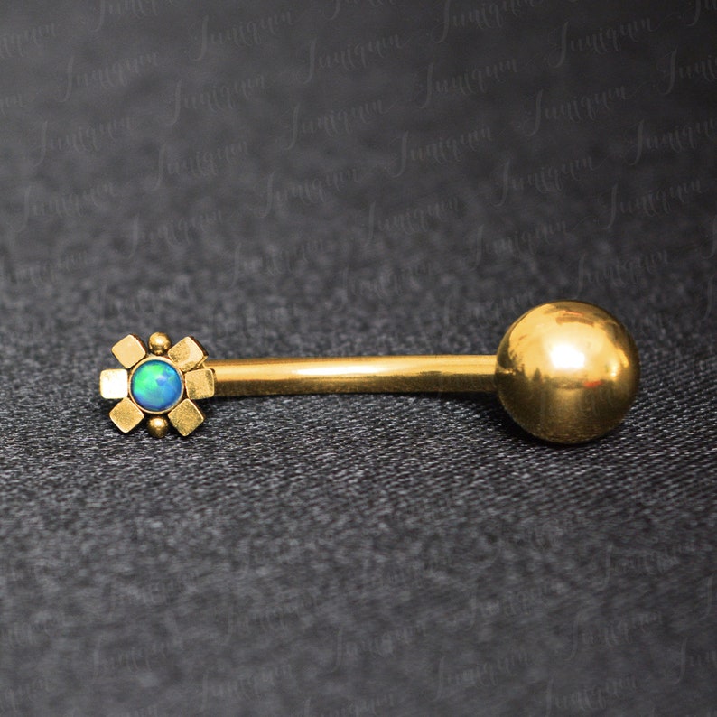 Belly ring. Belly button ring short. Surgical steel navel ring. Belly piercing 8mm. Belly bar gold. Navel piercing. Belly button jewelry. image 1