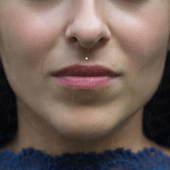 Philtrum Piercing. Medusa Labret. Monroe Piercing Jewelry. Lip