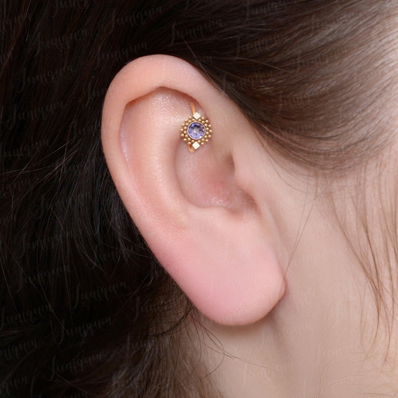 Rook Piercing Jewelry. Conch Hoop. Tragus Earring Hoop. Etsy